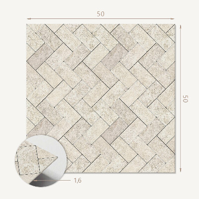 Pvc wall panel square Stylish herringbone pattern