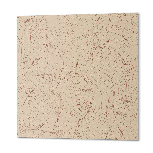 Wall panel square Curved Lines Pattern