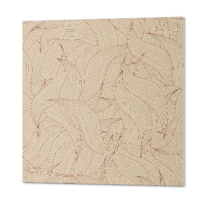 Wall panel square Curved Lines Pattern