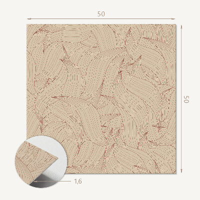 Wall panel square Curved Lines Pattern
