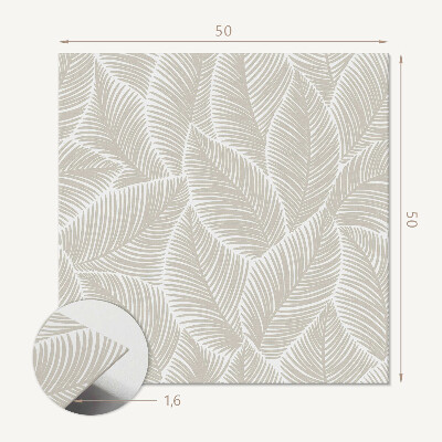 Pvc wall panel square Leaf pattern in an artistic composition