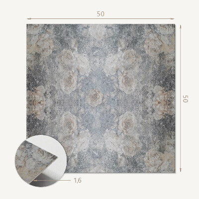 Wall panel square Floral design