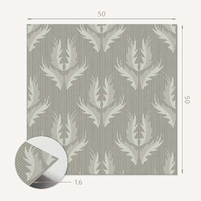 Pvc wall panel square A refined floral motif