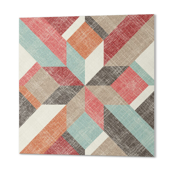 Wall paneling Multicolored figures in geometric form