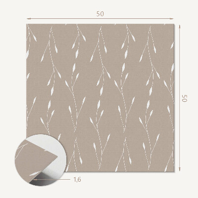 Wall panel square A light pattern with elements of nature