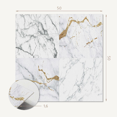Pvc wall panel square Marble with elegant veins