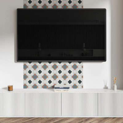 Pvc wall panel square Geometry in tiled style