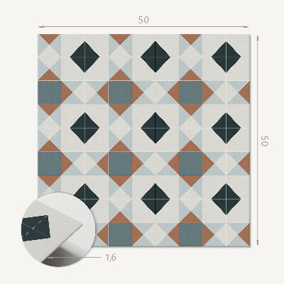 Pvc wall panel square Geometry in tiled style
