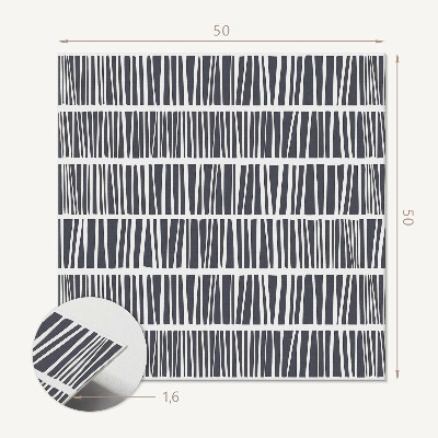 Pvc wall panel square Stylish line outline