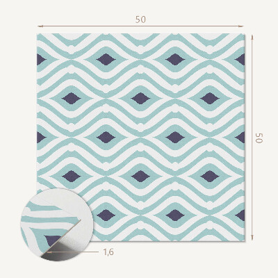 Wall paneling Waves with a rhombus accent