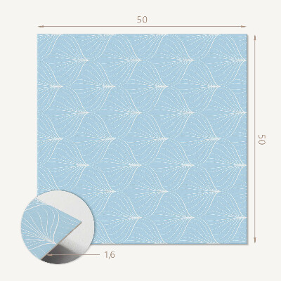 Wall panel square Waves in a delicate pattern