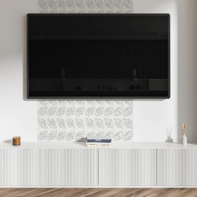 Pvc wall panel square Polka dot leaves