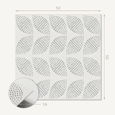 Pvc wall panel square Polka dot leaves