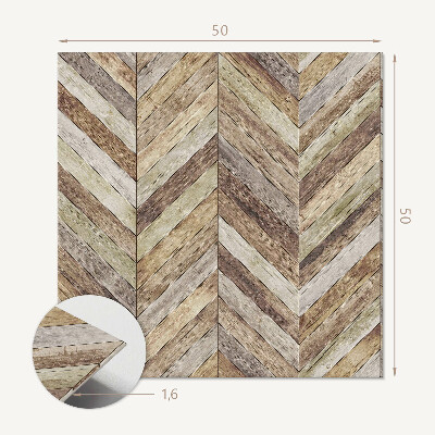 Pvc wall panel square Herringbone made of natural boards