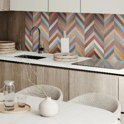 Pvc wall panel square Wood inspired herringbone pattern