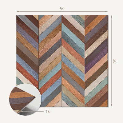 Pvc wall panel square Wood inspired herringbone pattern