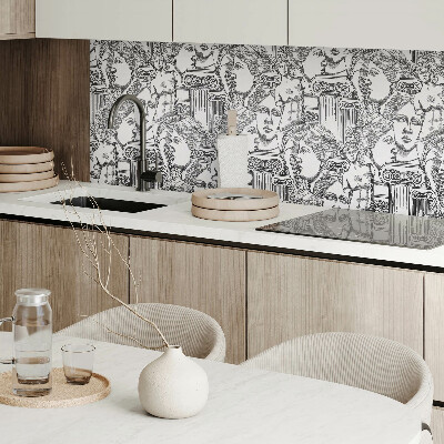 Pvc wall panel square Graphics inspired by classical sculptures