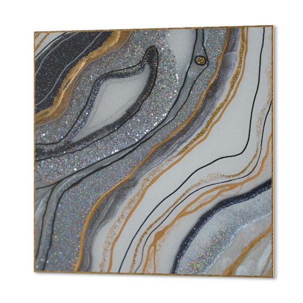 Pvc wall panel square Abstract waves in luminous style