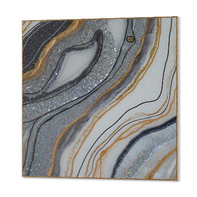 Pvc wall panel square Abstract waves in luminous style