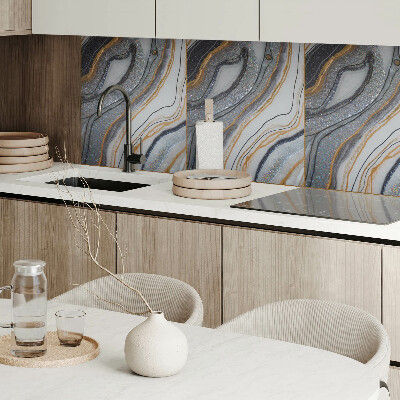 Pvc wall panel square Abstract waves in luminous style