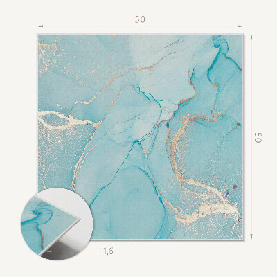 Wall panel square Abstract design in fluid shapes