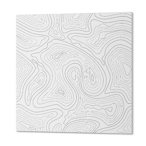 Wall panel square Lines in a wavy abstract style