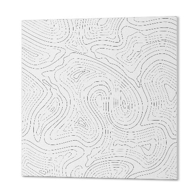 Wall panel square Lines in a wavy abstract style
