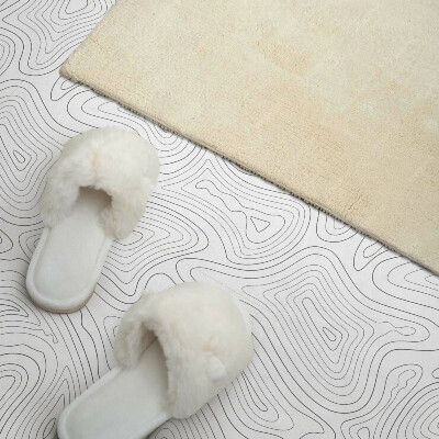 Wall panel square Lines in a wavy abstract style