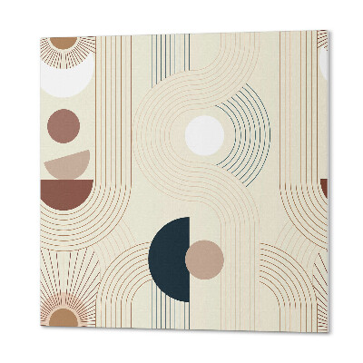 Wall panel square Lines and forms in an abstract style