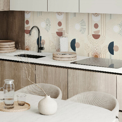 Wall panel square Lines and forms in an abstract style