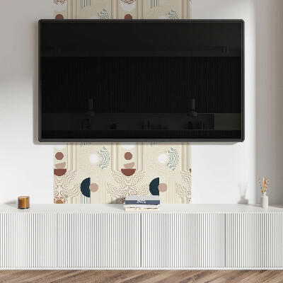 Wall panel square Lines and forms in an abstract style