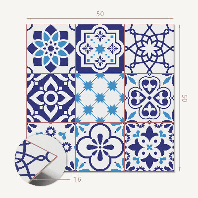 Wall paneling Tiled motifs in geometric shapes