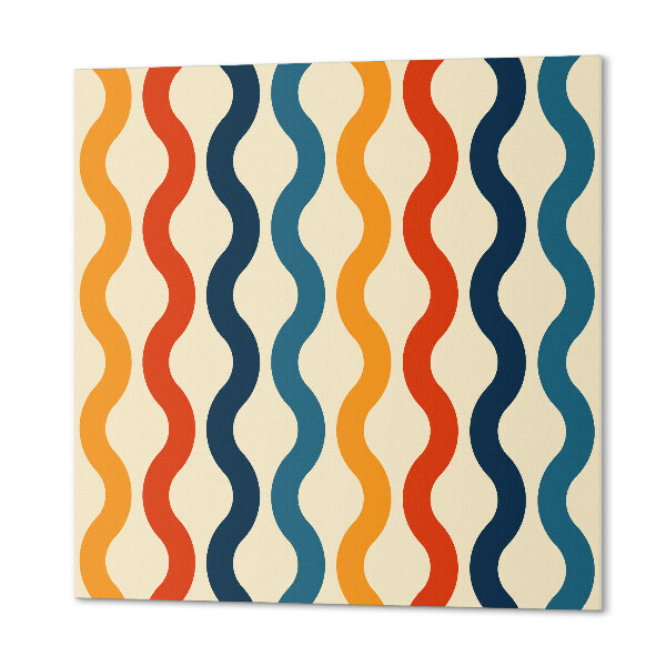 Pvc wall panel square Harmony of waves in a rhythmic pattern