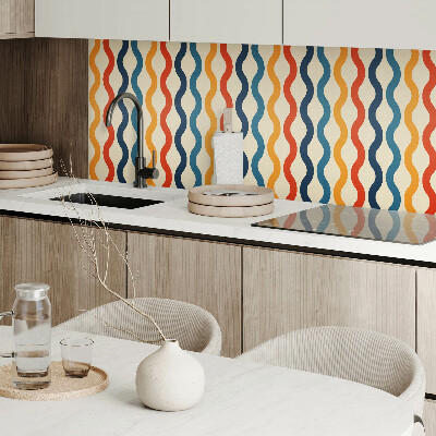 Pvc wall panel square Harmony of waves in a rhythmic pattern