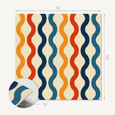 Pvc wall panel square Harmony of waves in a rhythmic pattern