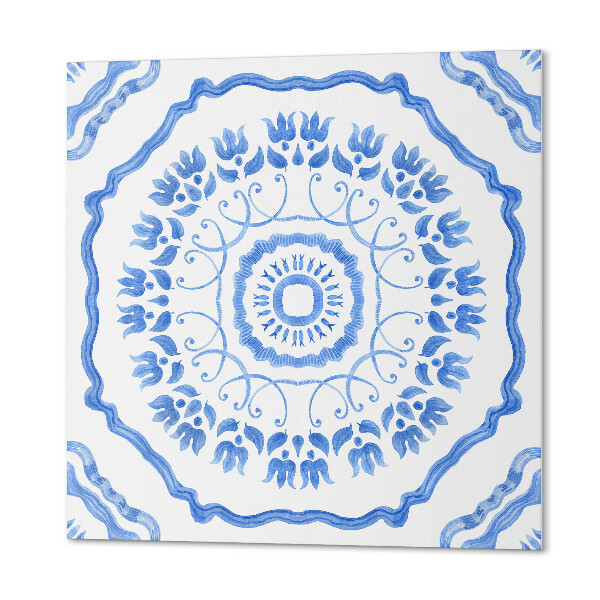Pvc wall panel square Flowers in a geometric circle