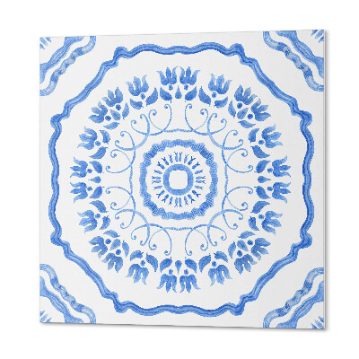 Pvc wall panel square Flowers in a geometric circle