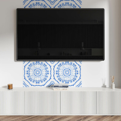 Pvc wall panel square Flowers in a geometric circle