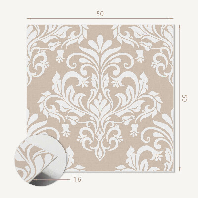Wall panel square Chic floral pattern
