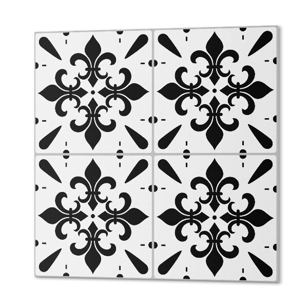 Wall panel square Floral motif in elegant style