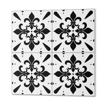 Wall panel square Floral motif in elegant style