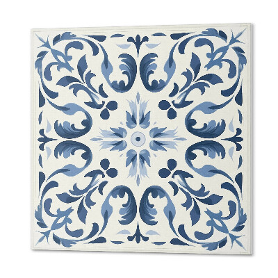 Wall panel square Floral graphics on tiles