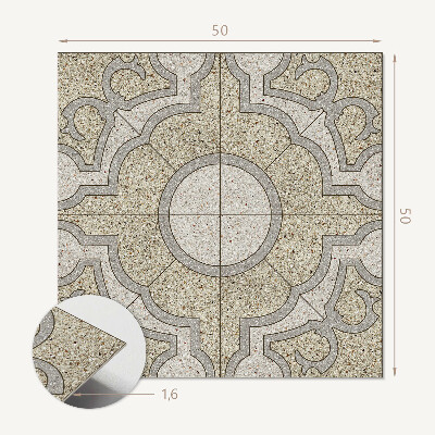 Wall paneling Mosaic pattern with decorative details