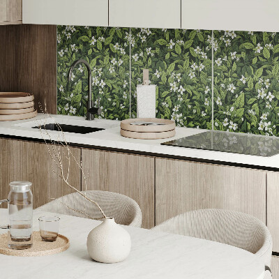 Wall panel square Floral plant composition