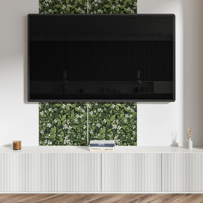 Wall panel square Floral plant composition