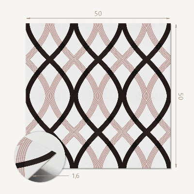 Pvc wall panel square A classy wavy motif