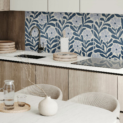 Pvc wall panel square Flower and leaf motif