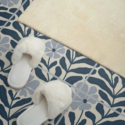 Pvc wall panel square Flower and leaf motif