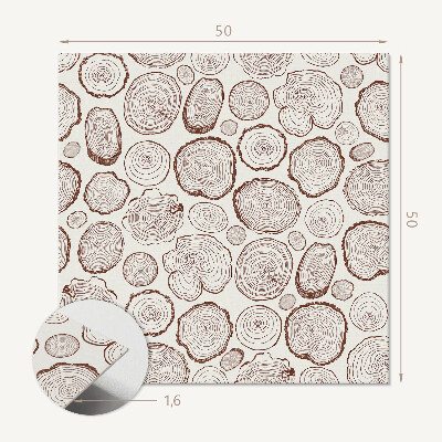 Pvc wall panel square Tree bark motif