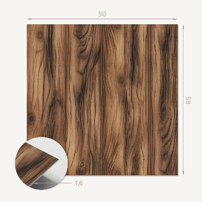 Pvc wall panel square Wood motif in an organic version